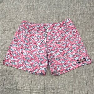Pink Patterned Swim Shorts